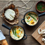 Baked egg in pots