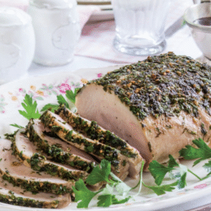 Pork in Herbs with Balsamic Sauce recipe