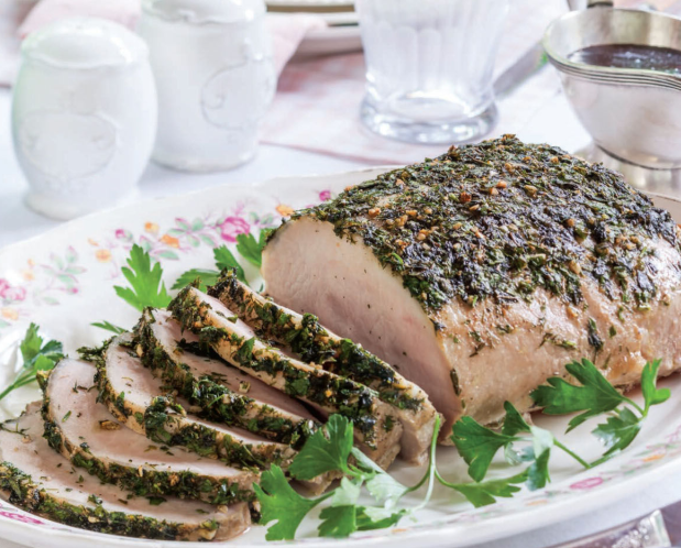 Pork in Herbs with Balsamic Sauce recipe