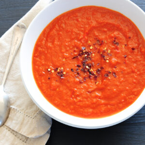 Tomato soup with roasted red pepper