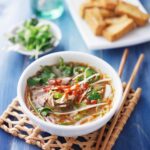beef pho thai with sriracha