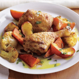 Curry Roast chicken and veggies recipe