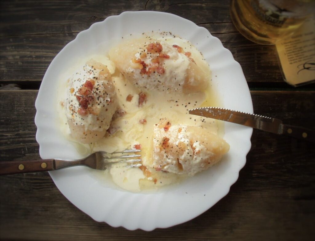 Kartacze Polish Potato Meat Dumplings Zeppelins Cepelinai