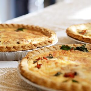 Red pepper feta quiche recipe